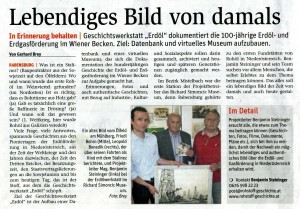 Artikel in der NÖN zur Geschichtswerkstatt in Rabensburg Quelle: NÖN vom 18.6.2013